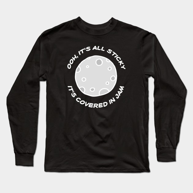 Classic Izzard: Ooh, it's all sticky; it's covered in jam (white text) Long Sleeve T-Shirt by Ofeefee